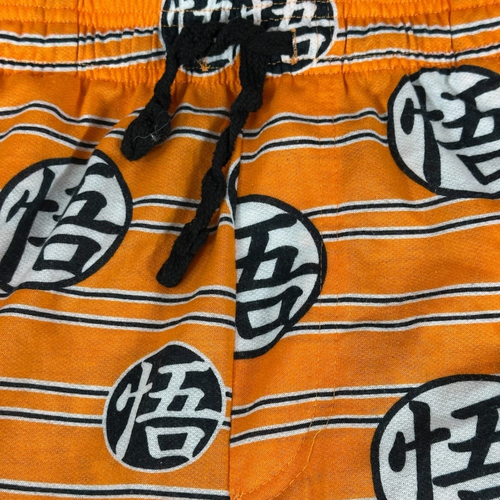 Dragon Ball Z Anime Sleep Pants Orange‎ Goku Kanji Logo Men Medium